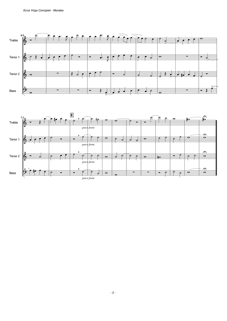 Ecce Virgo Concipiet (Recorder Quartet) Woodwind Quartet scores gallery preview page 5