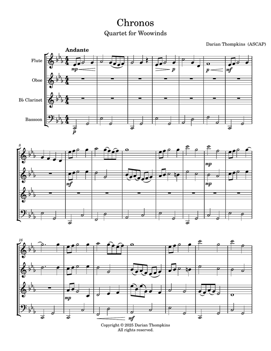 Chronos Quartet for Woodwinds Woodwind Quartet scores gallery preview page 3