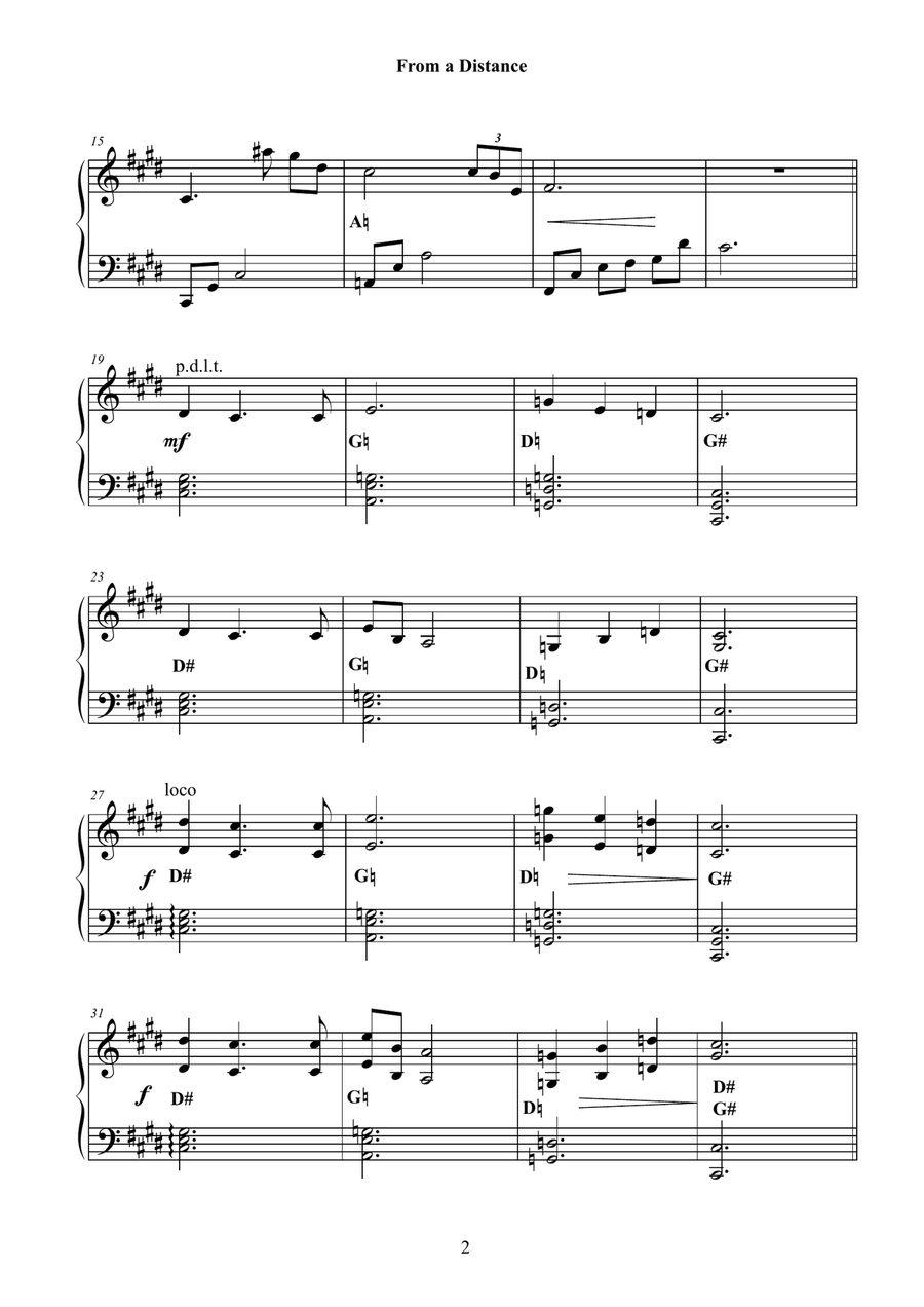From a Distance From a Distance Pedal Harp scores gallery preview page 3