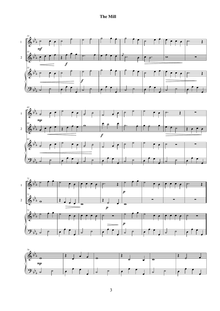 The Mill Small Ensemble scores gallery preview page 4