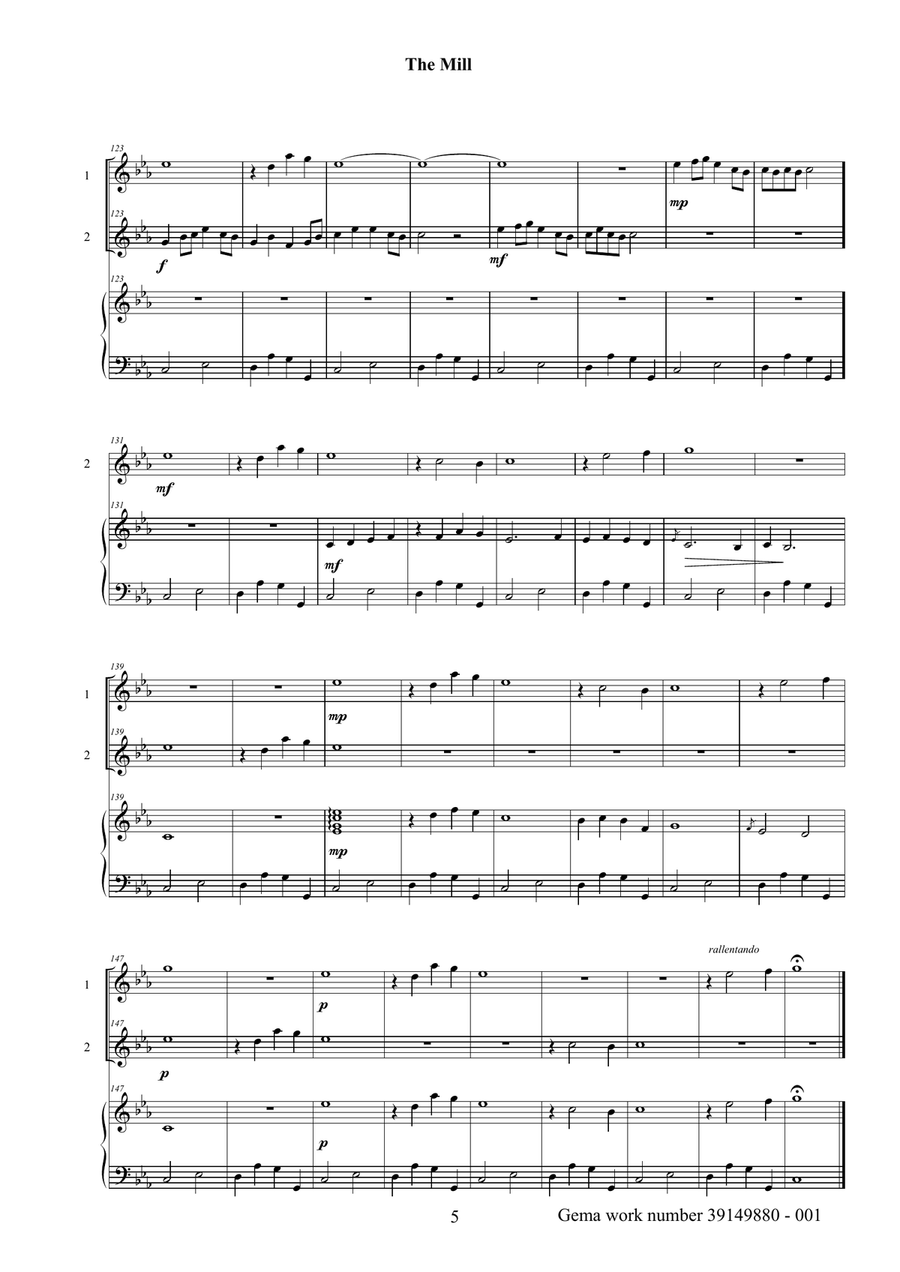 The Mill Small Ensemble scores gallery preview page 6