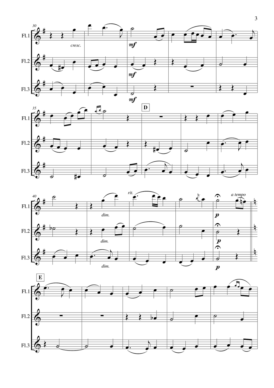 The Meeting of the Waters Flute Trio scores gallery preview page 4