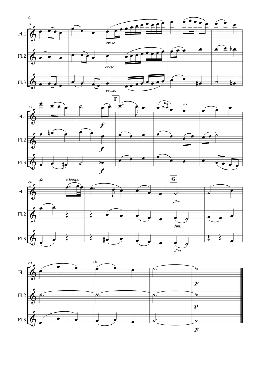 The Meeting of the Waters Flute Trio scores gallery preview page 5