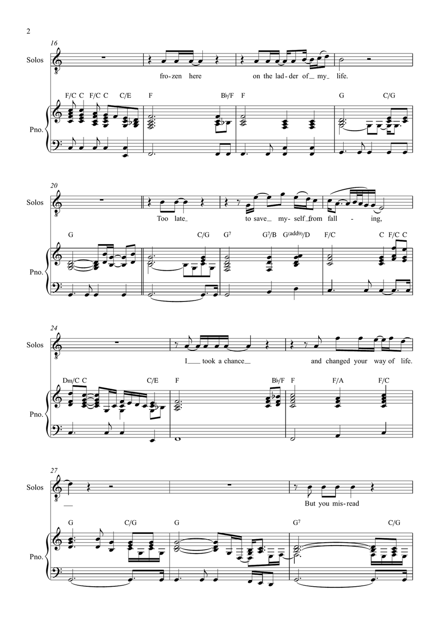 Don't Let The Sun Go Down On Me TTBB scores gallery preview page 2