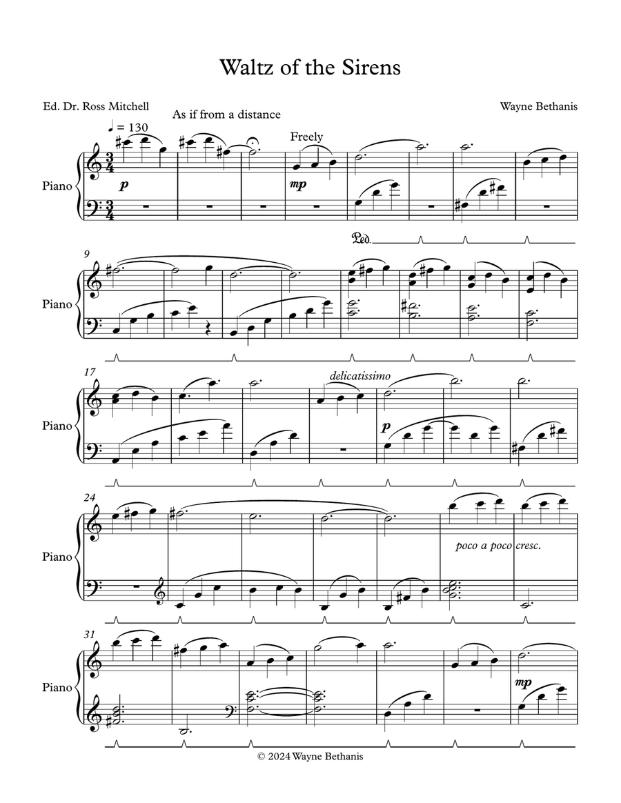 Waltz of the Sirens Waltz of the Sirens Piano Solo scores gallery preview page 1