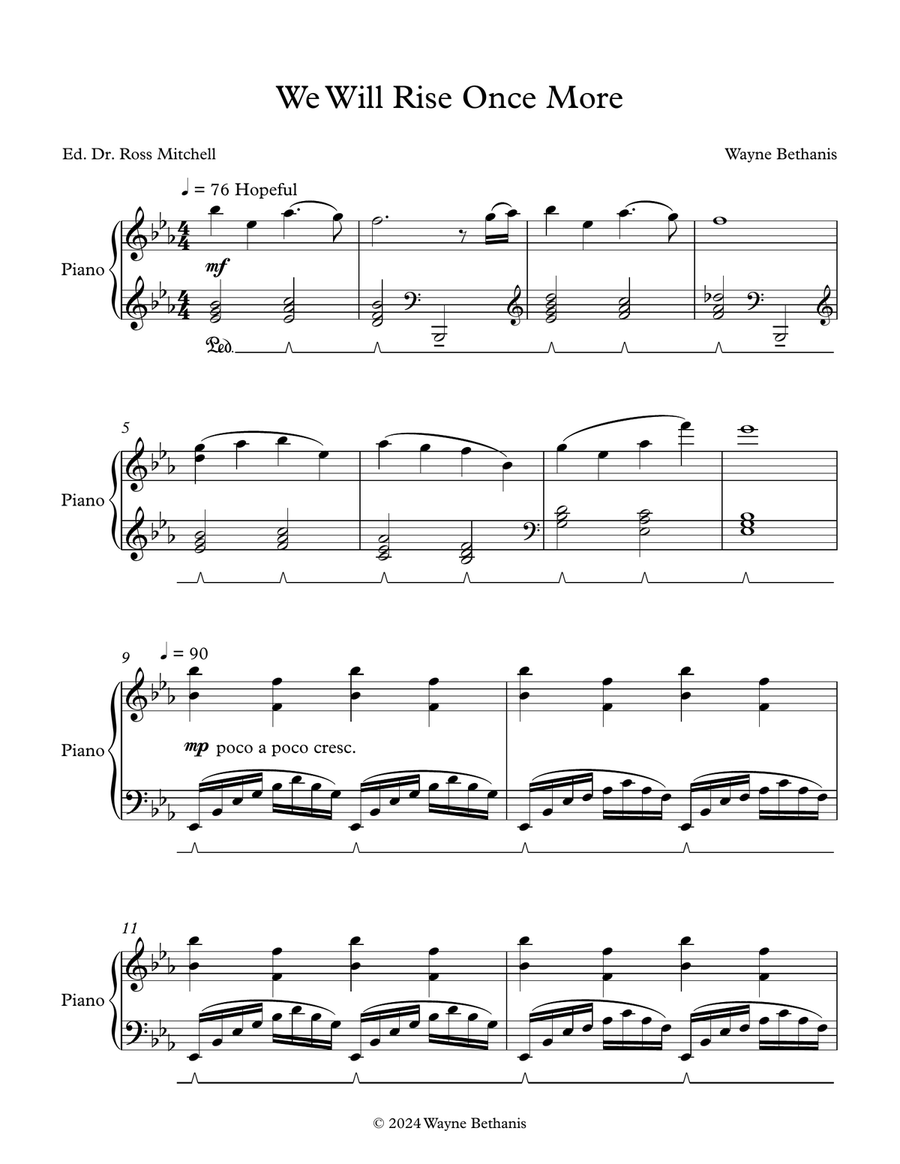 We Will Rise Once More We Will Rise Once More Piano Solo scores gallery preview page 1