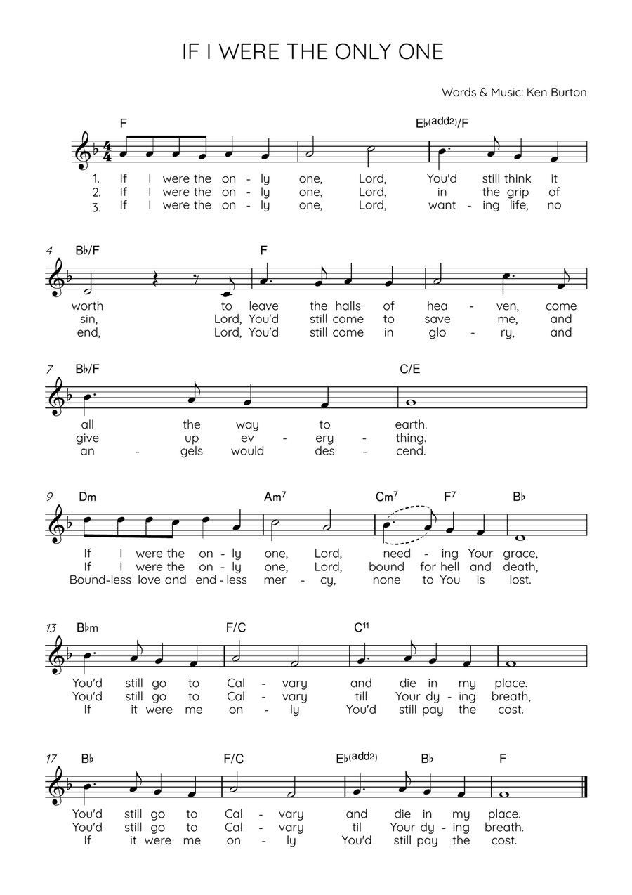 If I Were The Only One If I Were The Only One Piano, Vocal scores gallery preview page 4