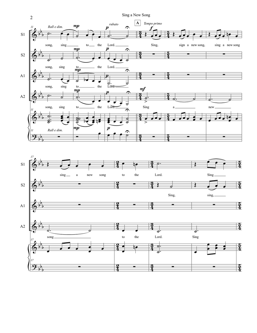 Sing a New Song (SSAA) SSAA scores gallery preview page 2