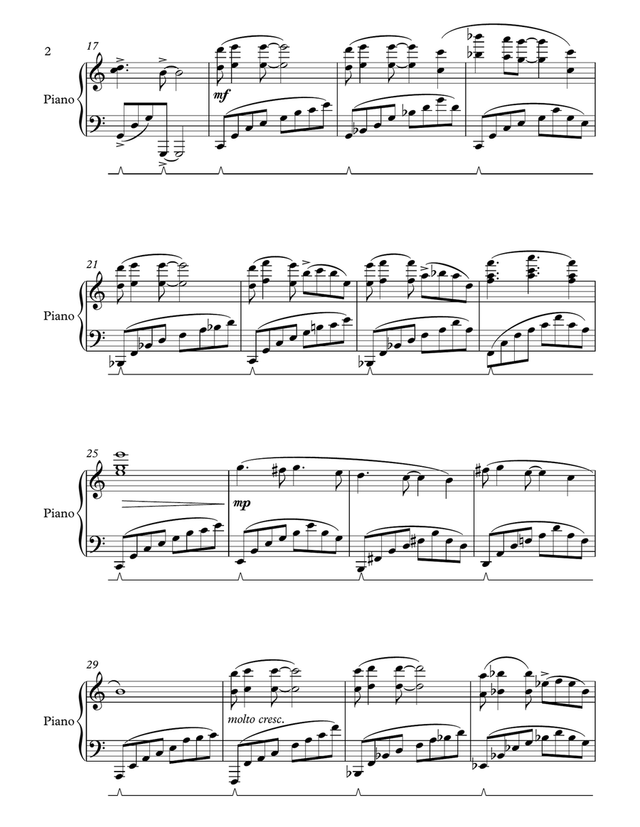 Don't Look Back (The World is Changing) Piano Solo scores gallery preview page 2