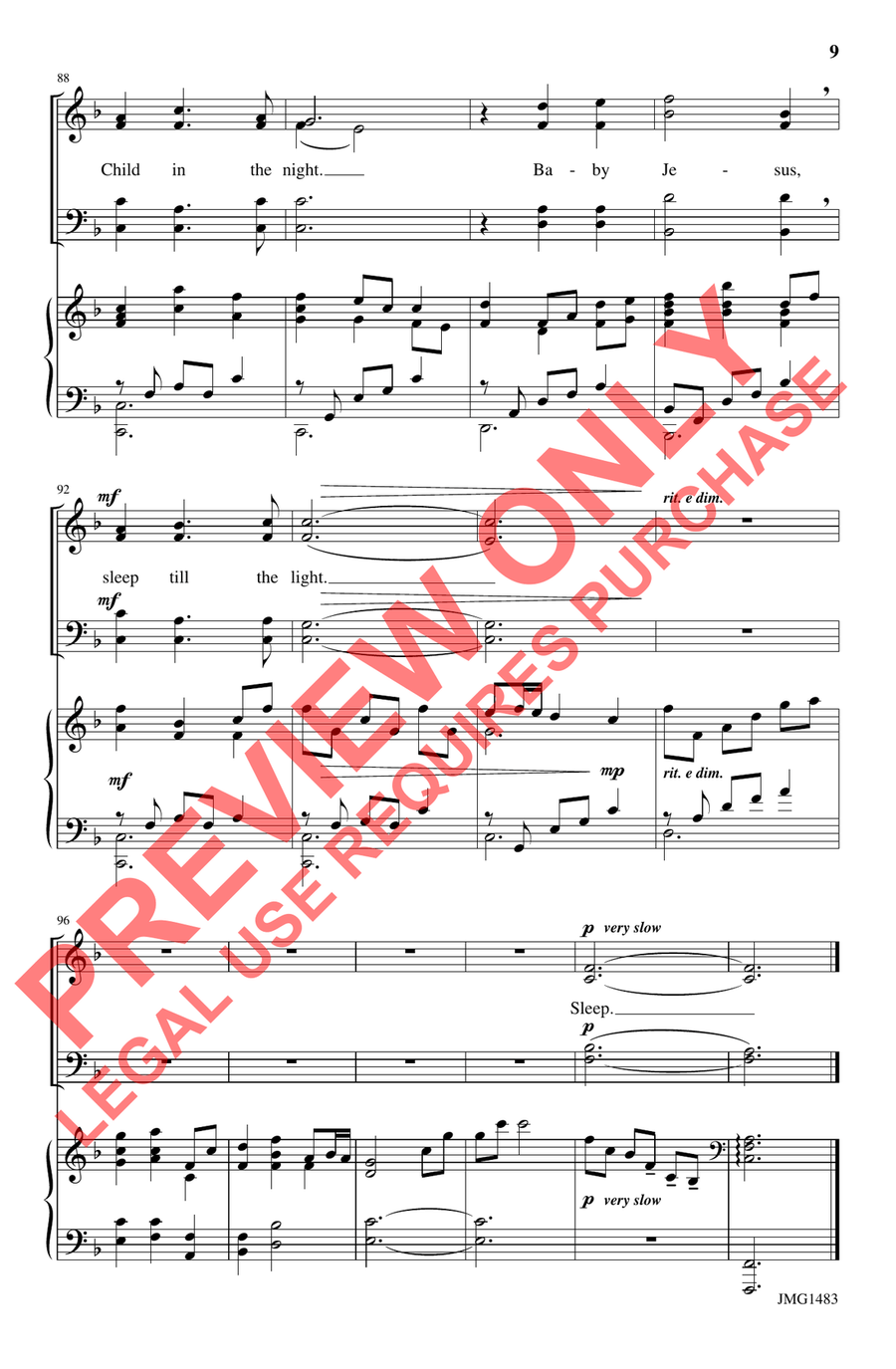 Sleep, Child of Light Sleep, Child of Light 4-Part scores gallery preview page 9