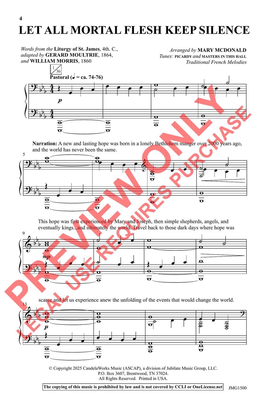 Hope Has Dawned, Noel! - SATB 4-Part scores gallery preview page 2