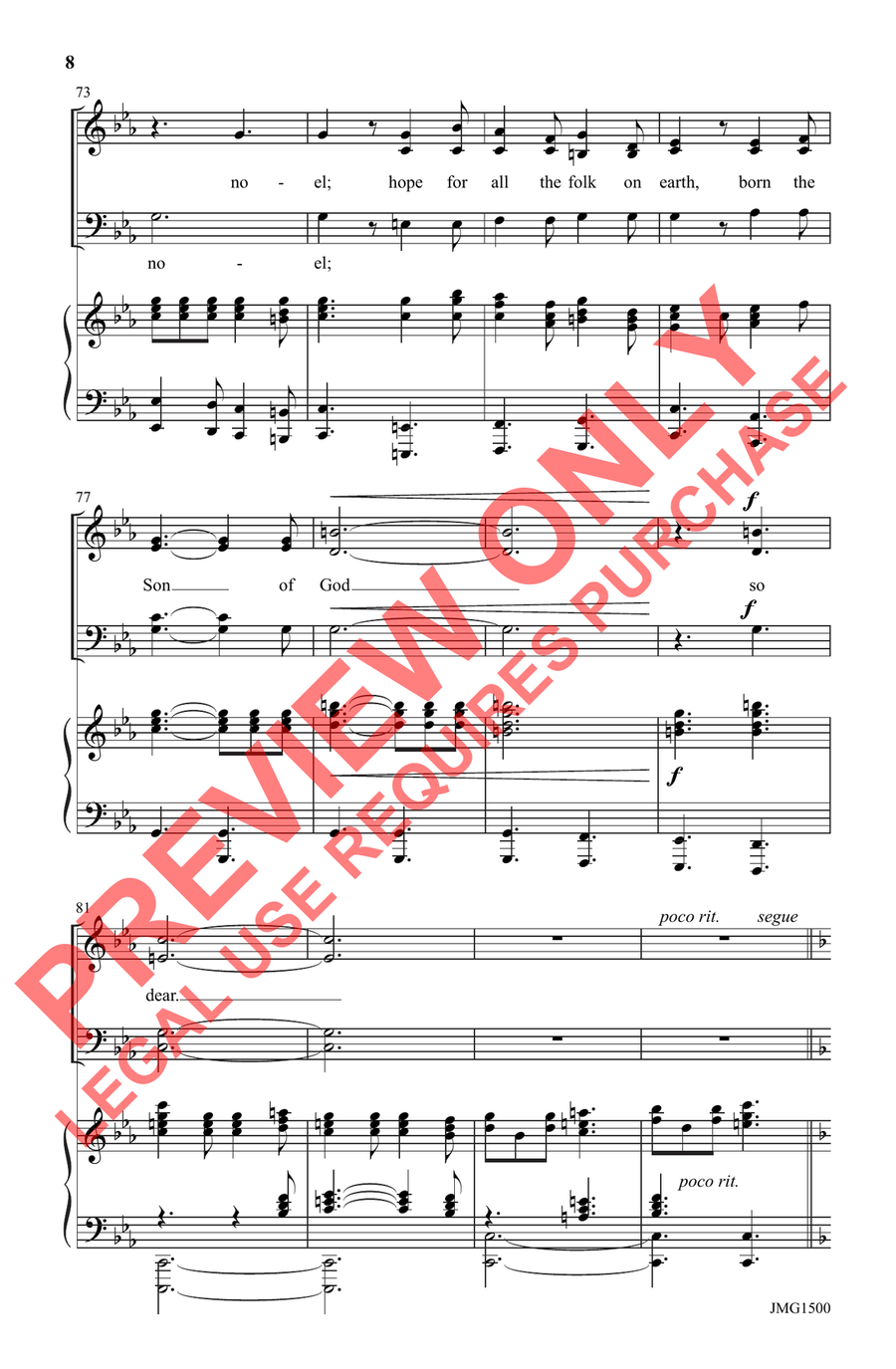 Hope Has Dawned, Noel! - SATB 4-Part scores gallery preview page 6