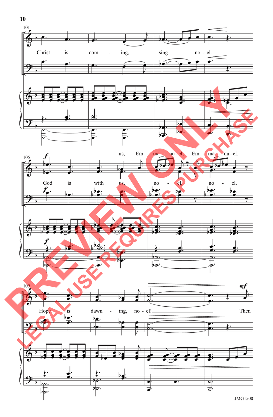 Hope Has Dawned, Noel! - SATB 4-Part scores gallery preview page 8