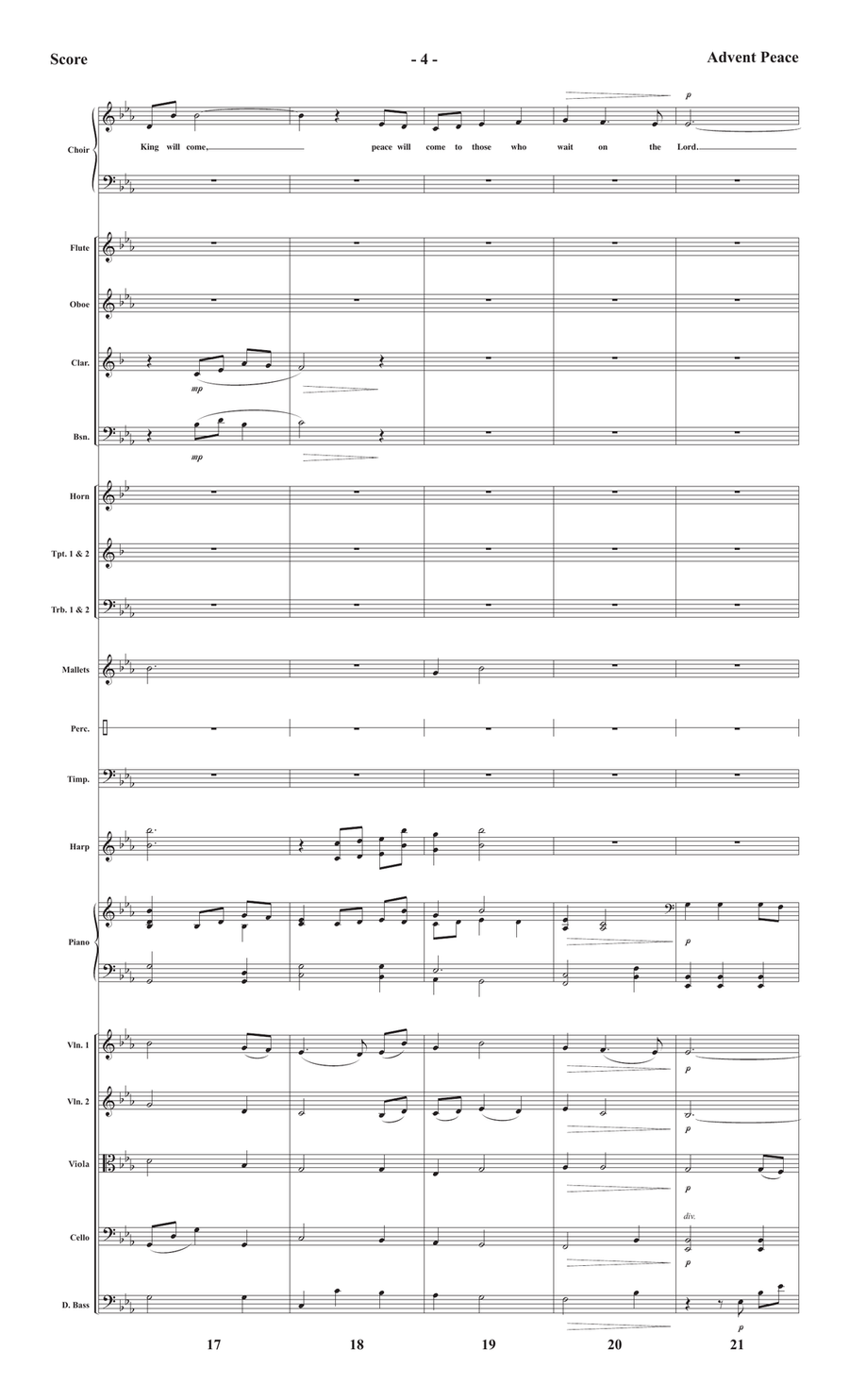 Advent Peace - Orchestration (Digital Download) Score scores gallery preview page 4