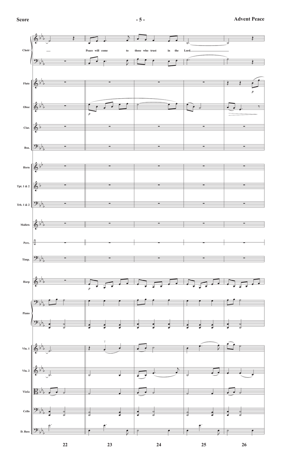 Advent Peace - Orchestration (Digital Download) Score scores gallery preview page 5