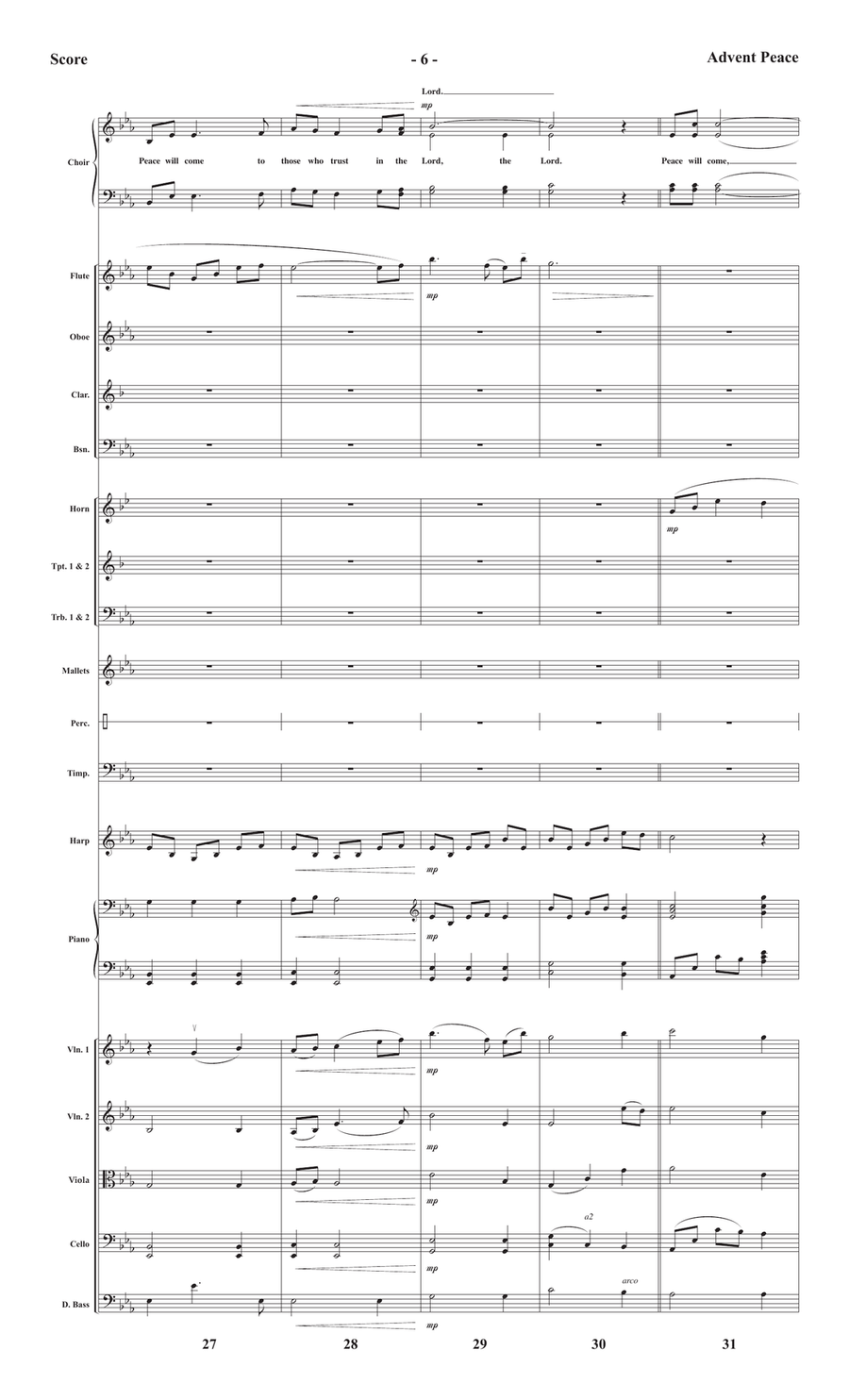 Advent Peace - Orchestration (Digital Download) Score scores gallery preview page 6