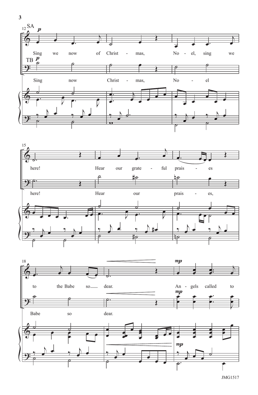 Sing We Noel - SATB Sing We Noel - SATB 4-Part scores gallery preview page 3