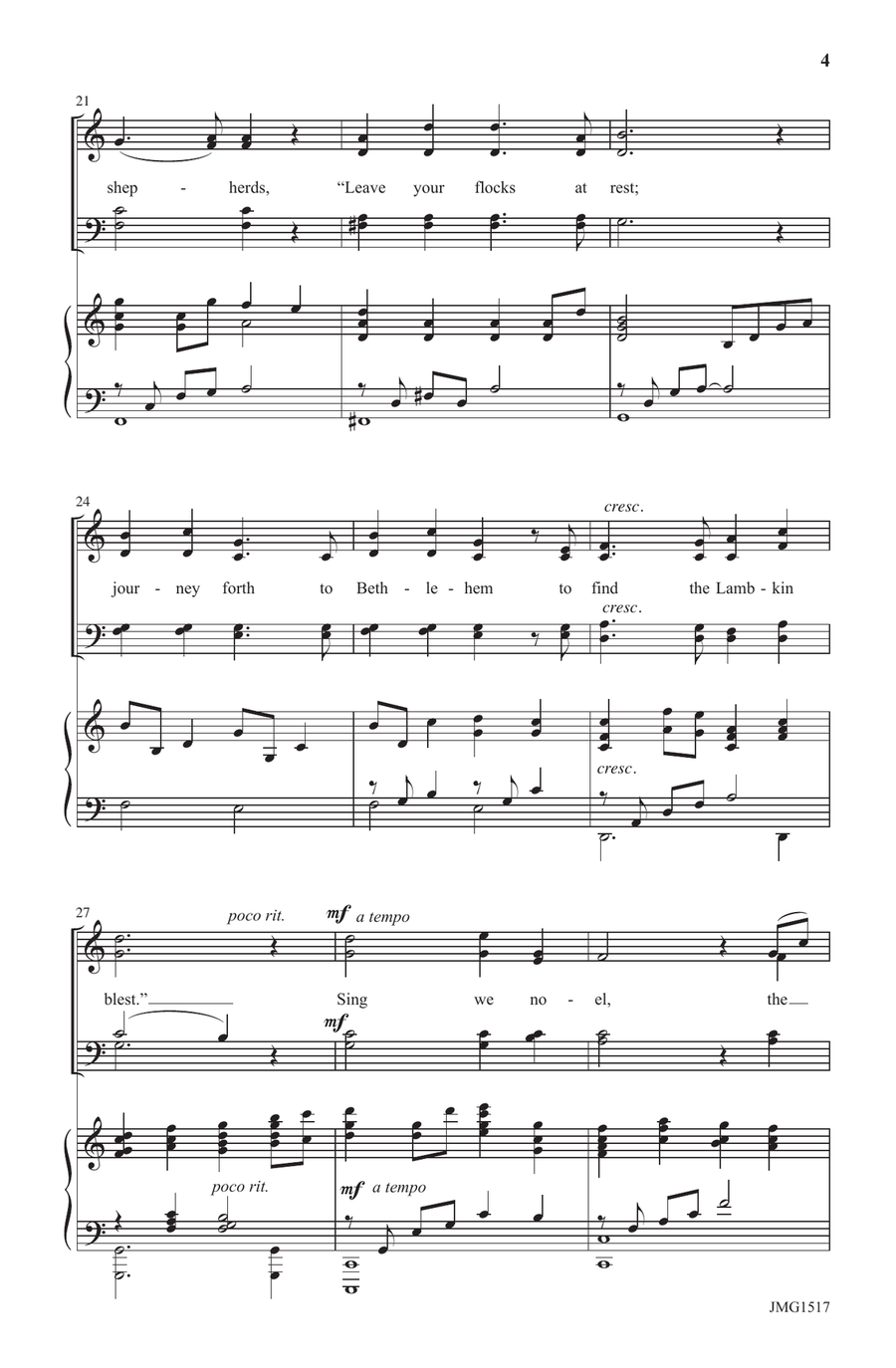 Sing We Noel - SATB Sing We Noel - SATB 4-Part scores gallery preview page 4
