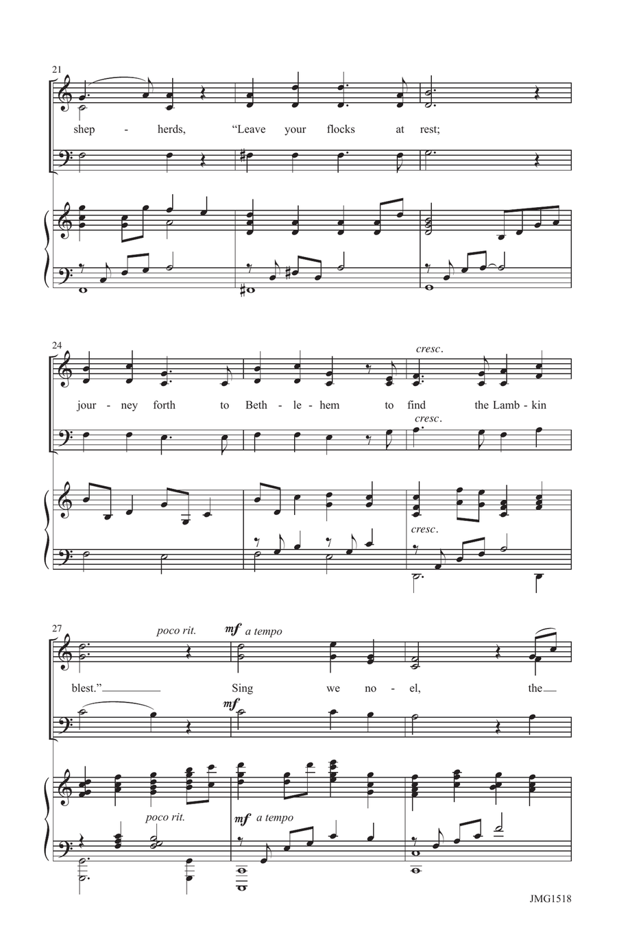 Sing We Noel - SAB Sing We Noel - SAB 3-Part scores gallery preview page 4