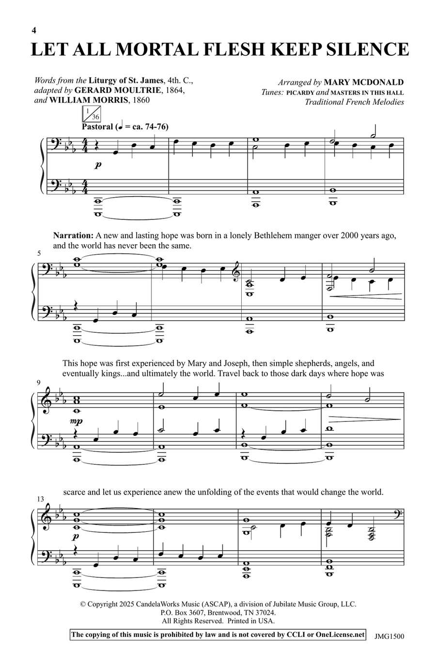 Hope Has Dawned, Noel! - SATB 4-Part scores gallery preview page 2