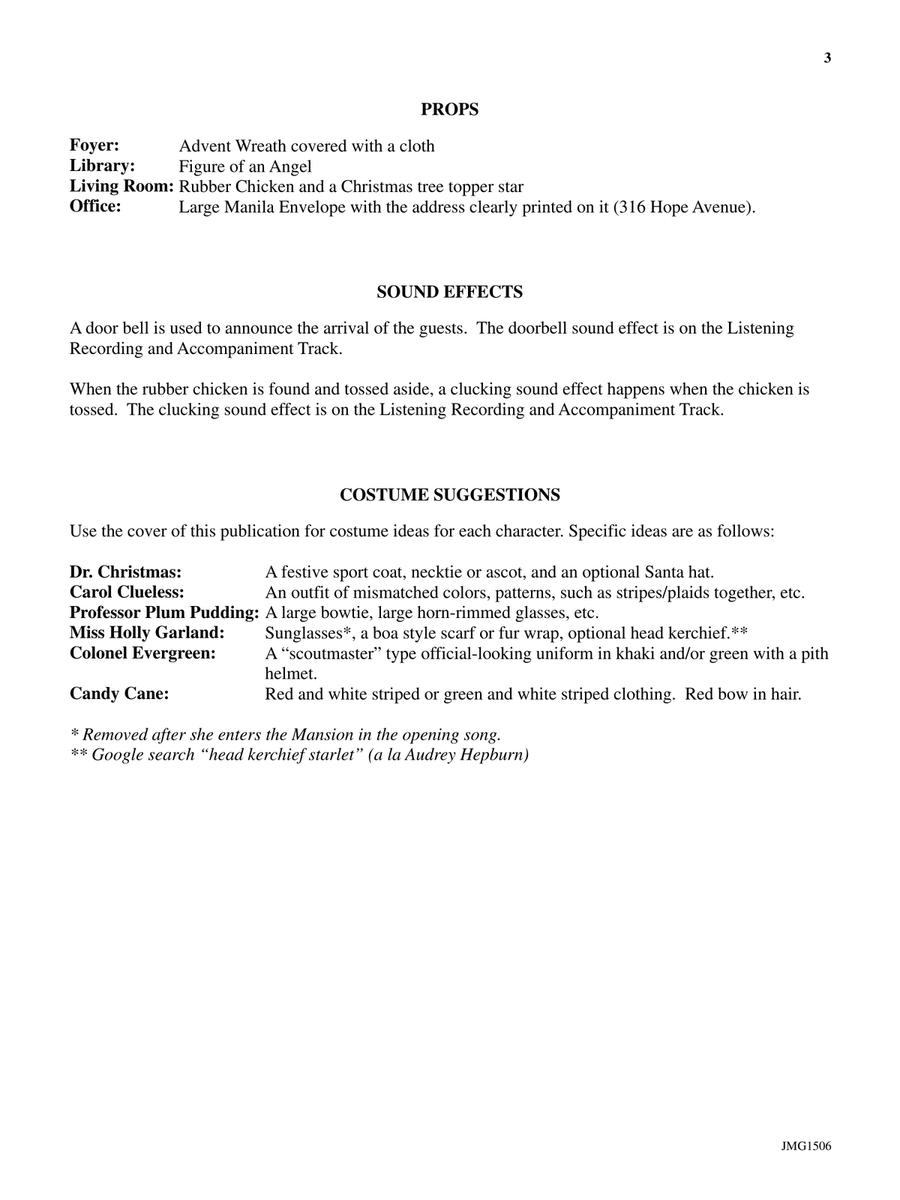Mystery at Christmas Manor - Director's Score Teacher Editions scores gallery preview page 3