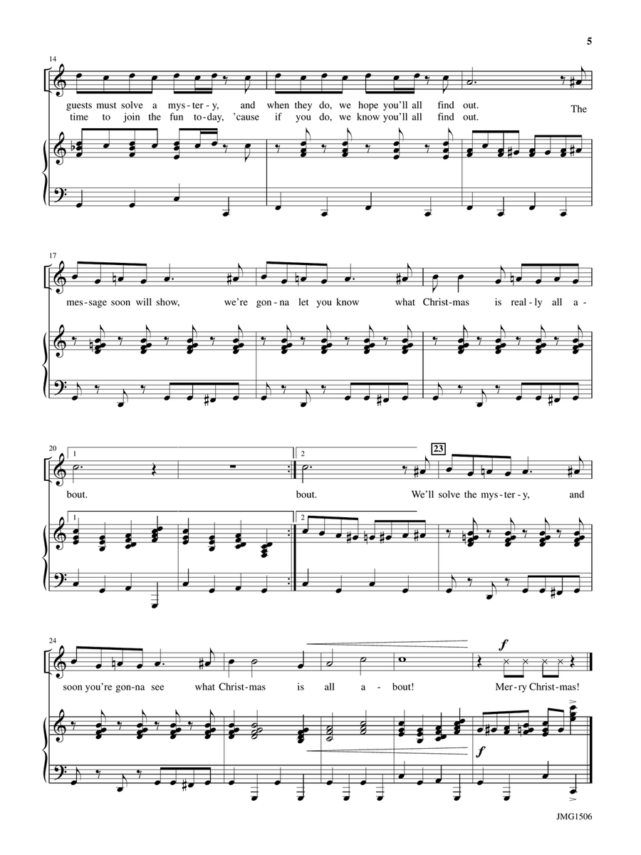 Mystery at Christmas Manor - Director's Score Teacher Editions scores gallery preview page 5
