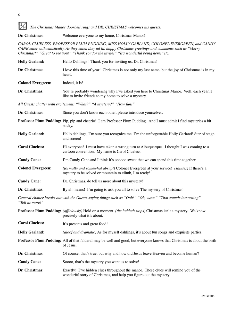 Mystery at Christmas Manor - Director's Score Teacher Editions scores gallery preview page 6