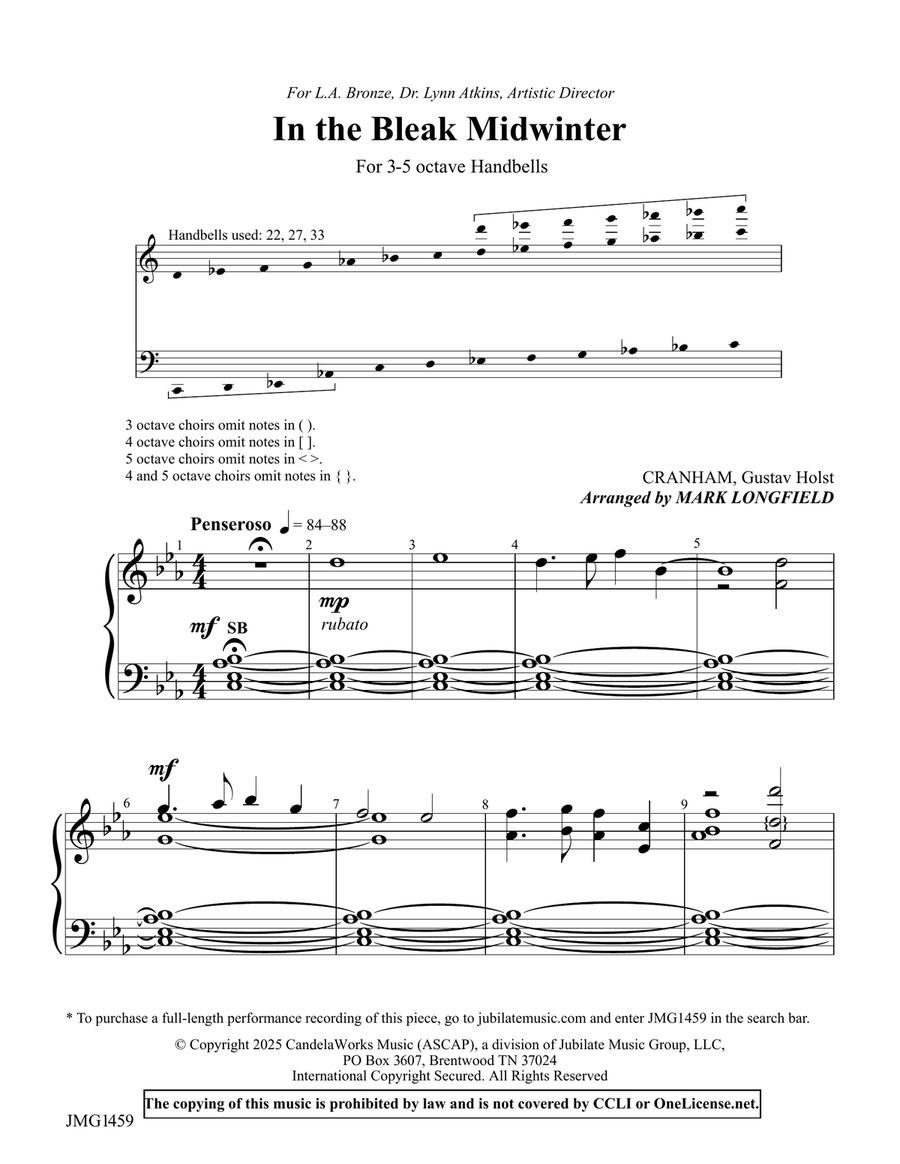 In the Bleak Midwinter In the Bleak Midwinter 5-Octaves scores gallery preview page 2
