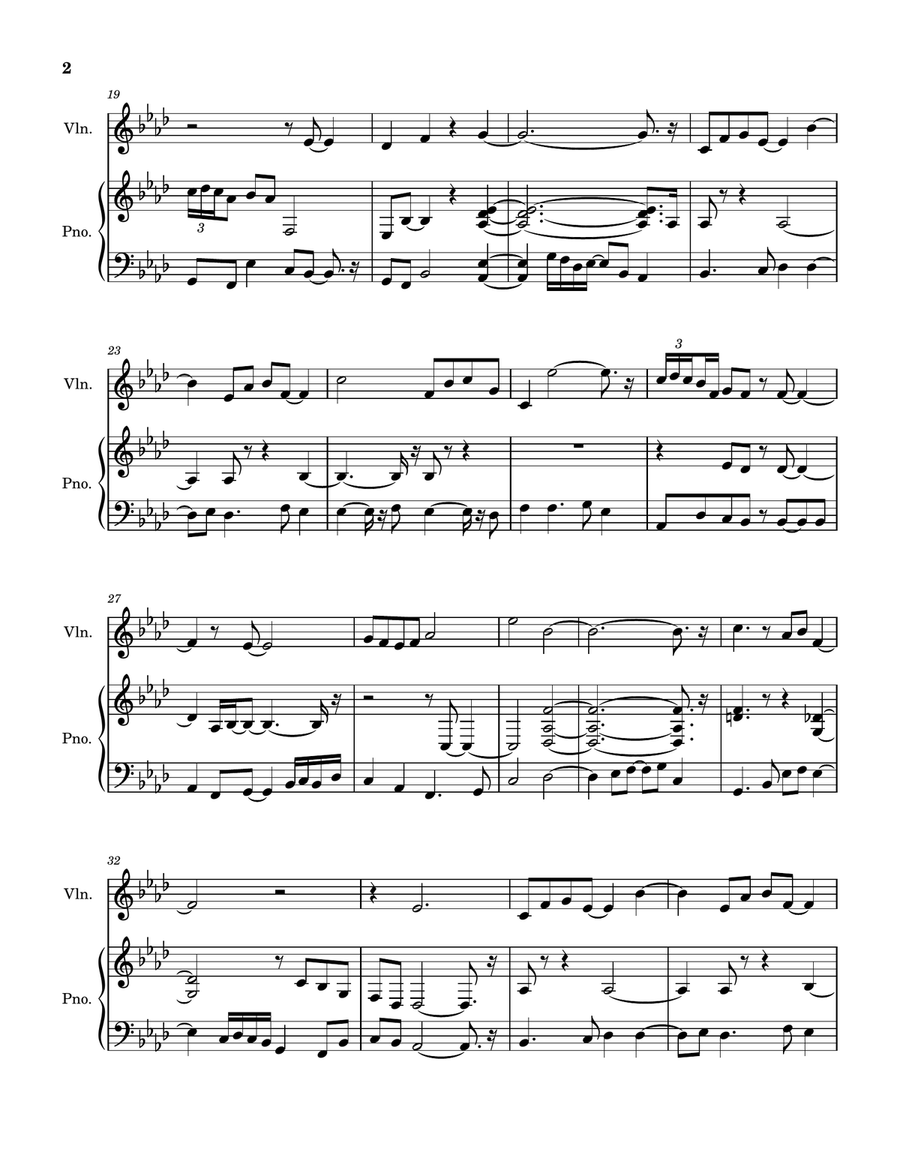 ZB30 (Platitude)- Version For Violin and Piano Violin scores gallery preview page 2
