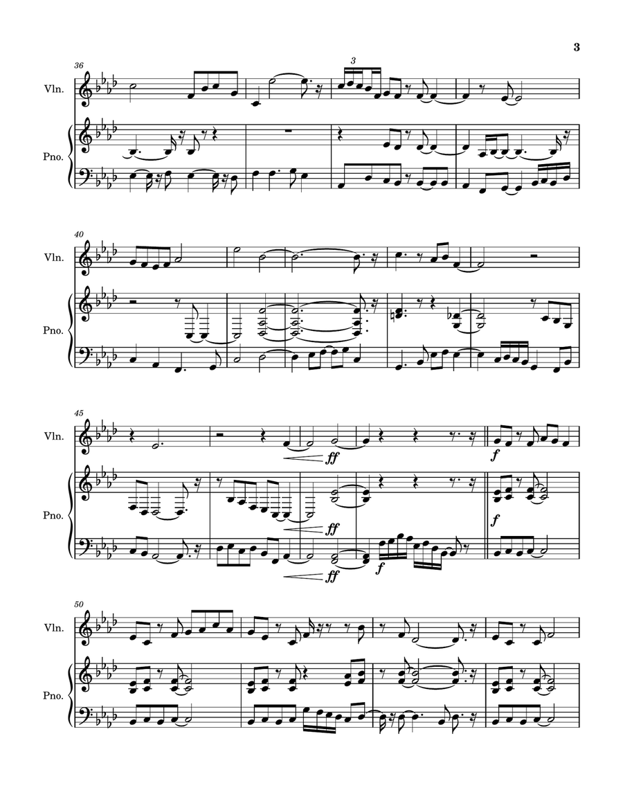 ZB30 (Platitude)- Version For Violin and Piano Violin scores gallery preview page 3