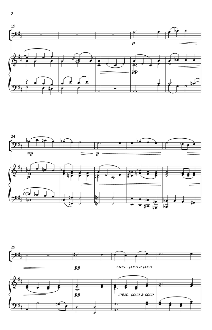 Ave verum corpus - Mozart K. 618 (trombone solo with piano accompaniment) Piano scores gallery preview page 2