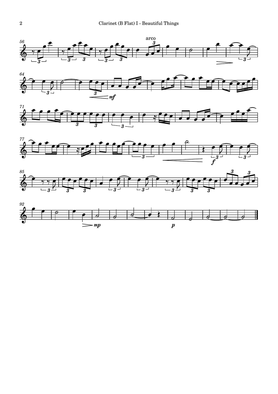Beautiful Things Clarinet Duet scores gallery preview page 2
