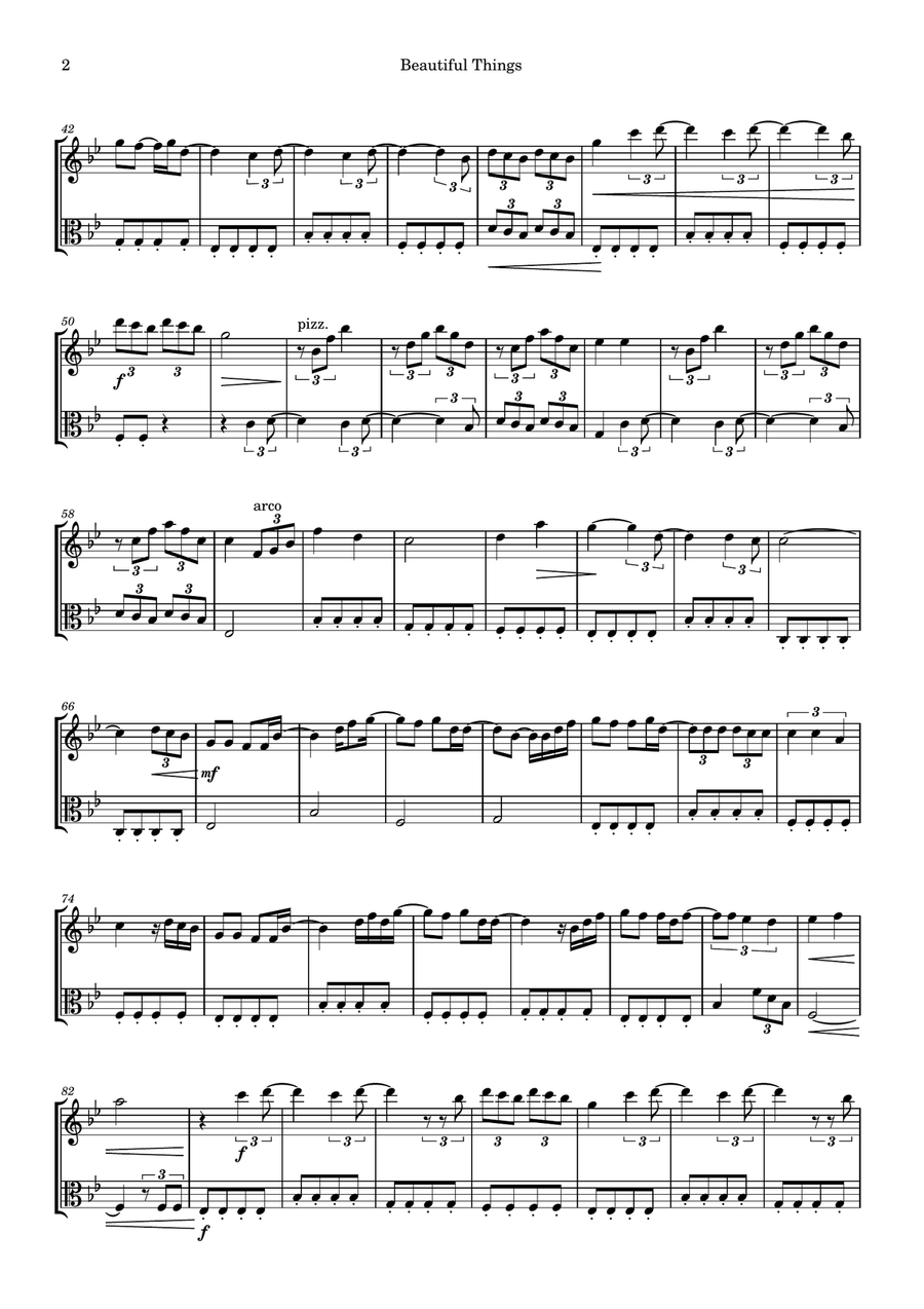 Beautiful Things String Duet scores gallery preview page 2