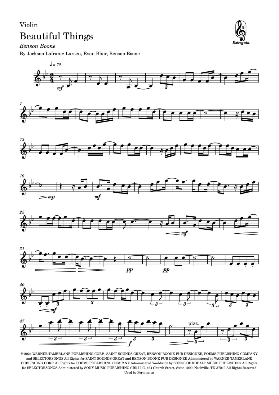 Beautiful Things String Duet scores gallery preview page 4