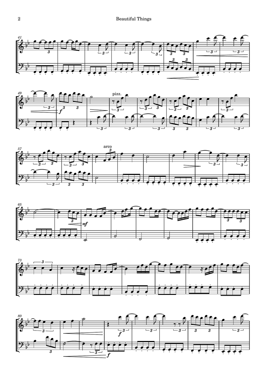 Beautiful Things String Duet scores gallery preview page 2