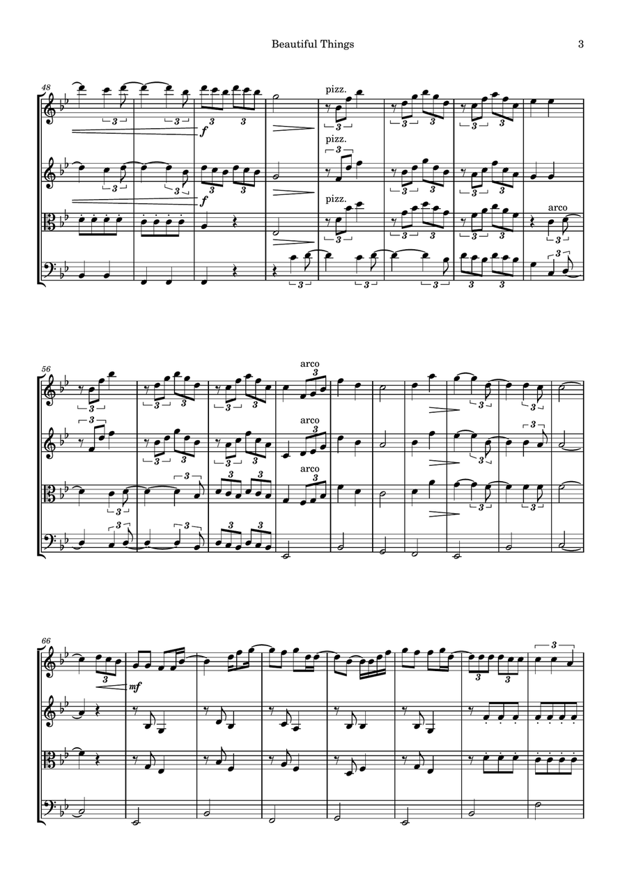 Beautiful Things String Quartet scores gallery preview page 3