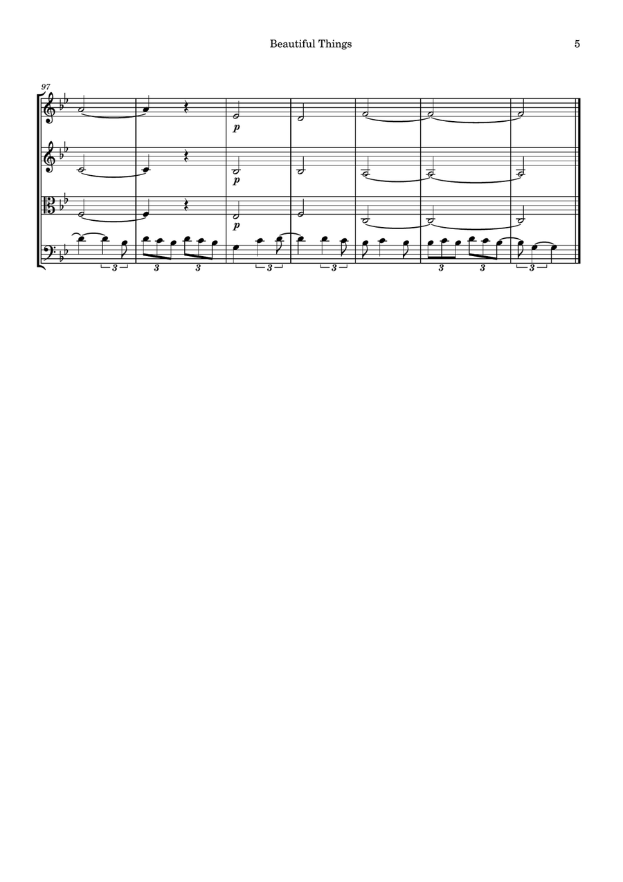 Beautiful Things String Quartet scores gallery preview page 5