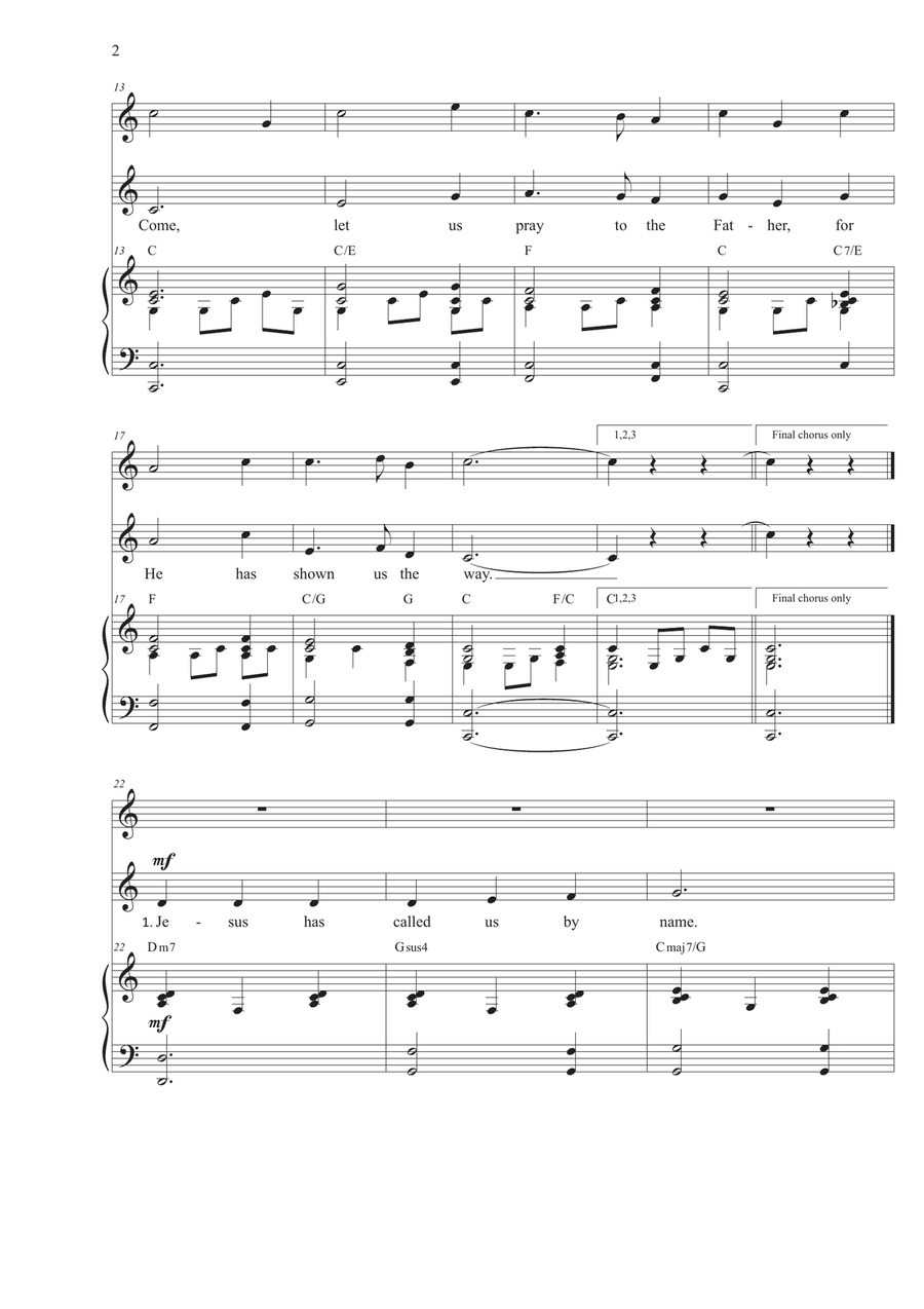 Gathering Song from Grow in Love (Come Let Us Gather Before Him) Piano, Vocal scores gallery preview page 3