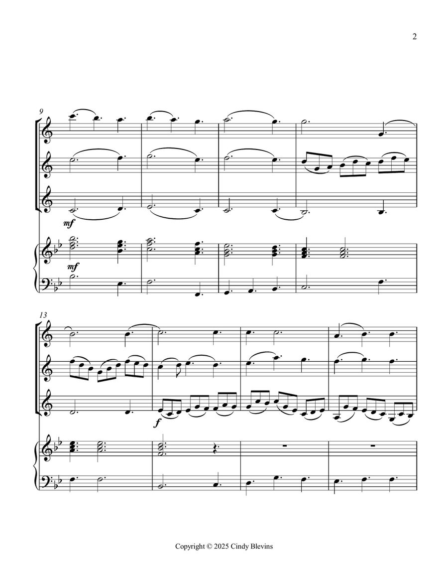 Jesu, Joy of Man's Desiring, for Three Clarinets and Piano Small Ensemble scores gallery preview page 3