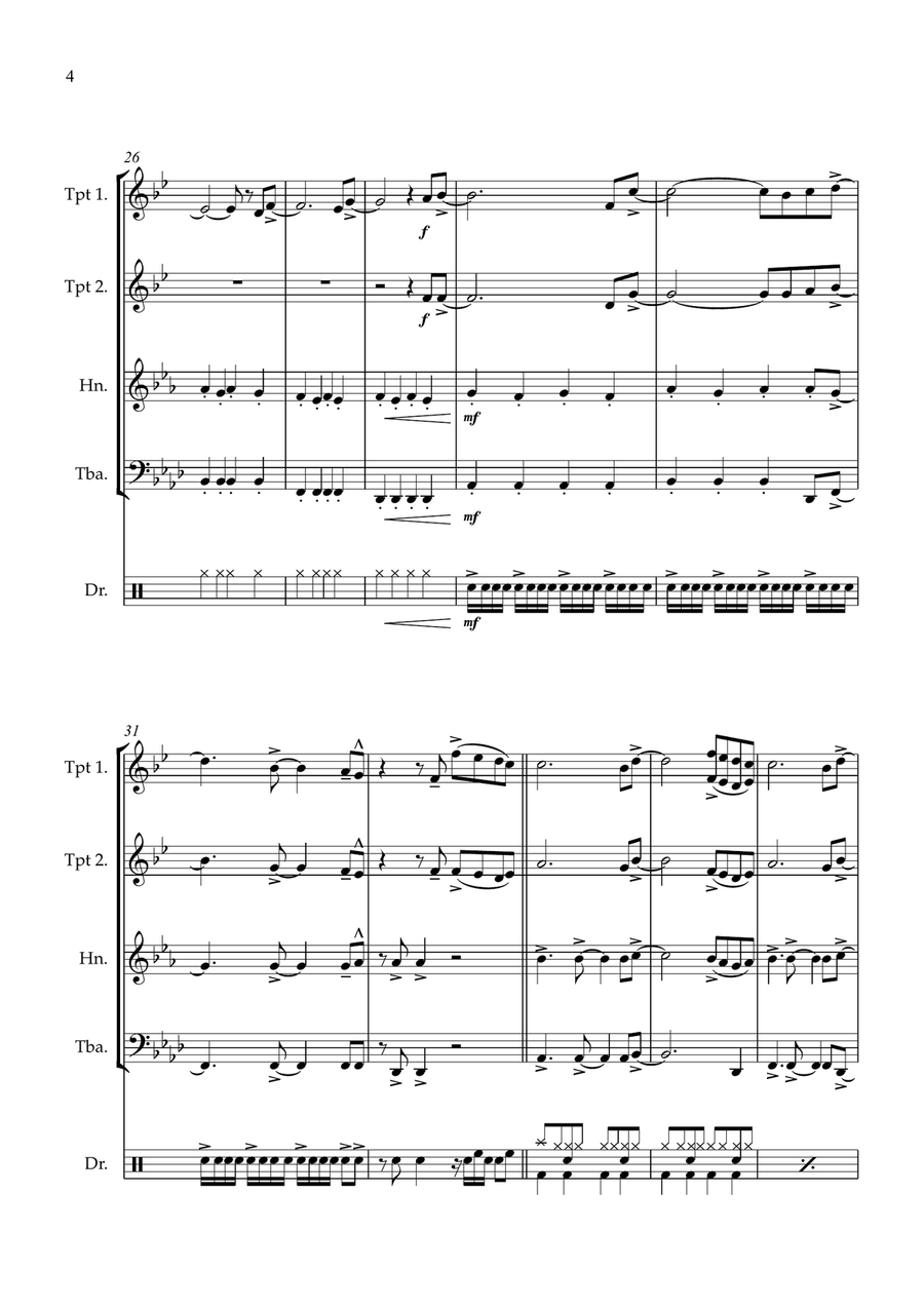 Firework Brass Quartet scores gallery preview page 4