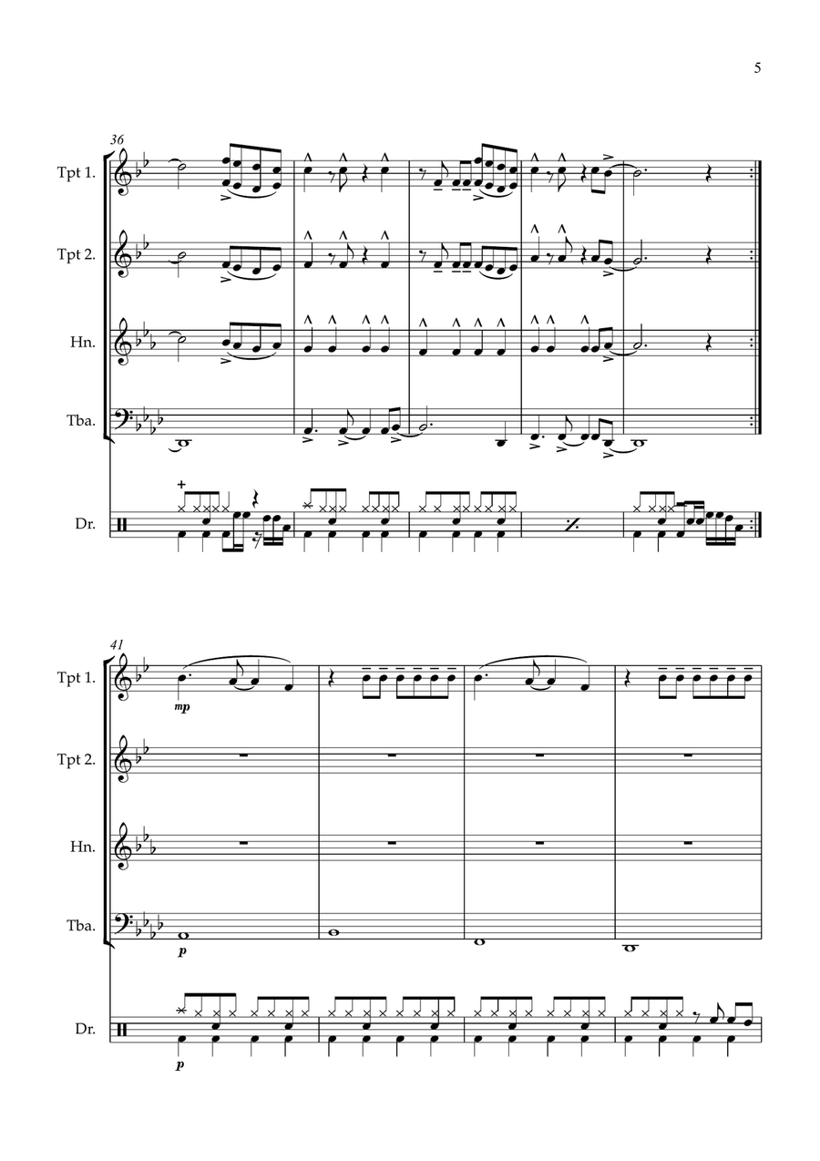 Firework Brass Quartet scores gallery preview page 5