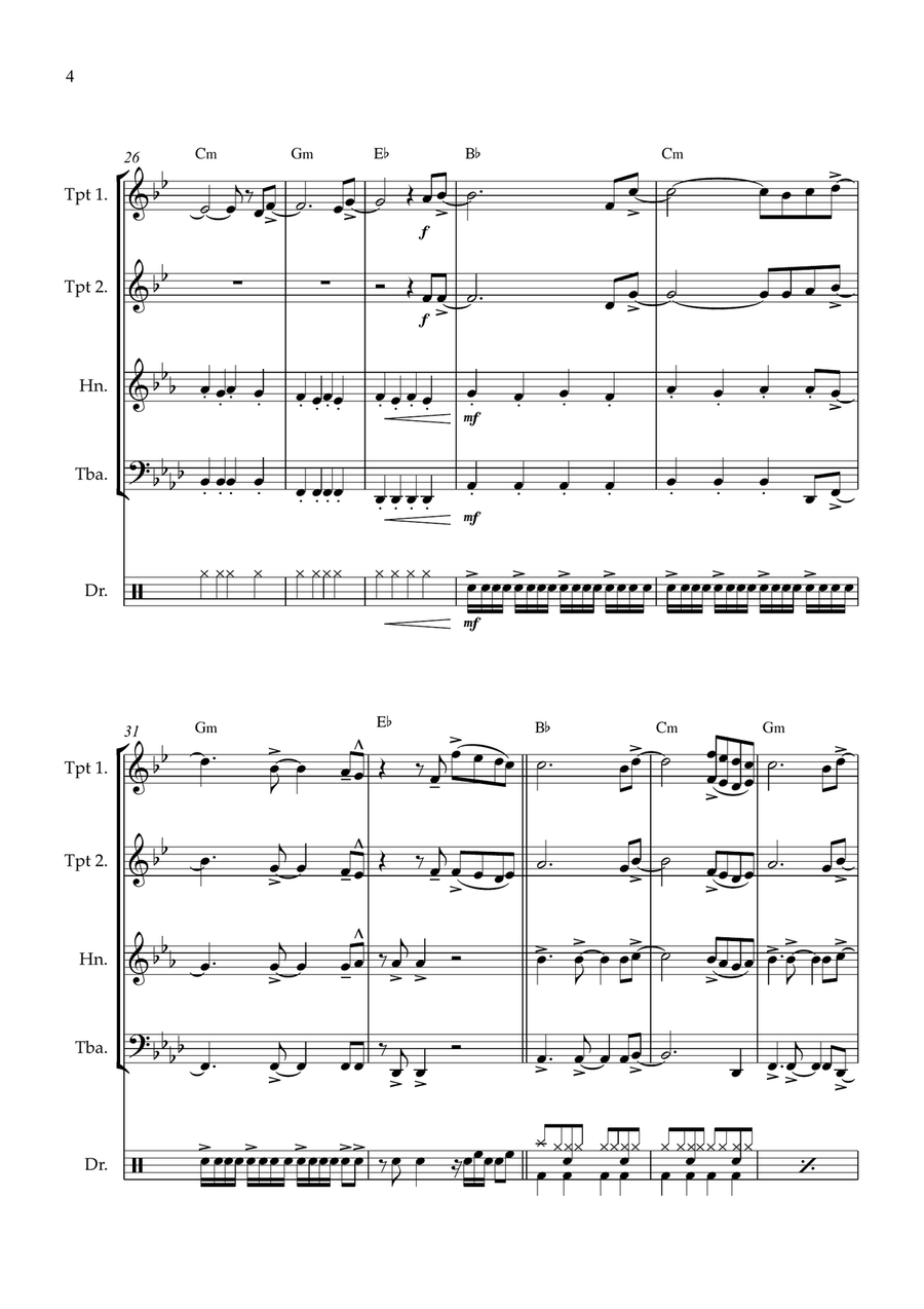 Firework Brass Quartet scores gallery preview page 4