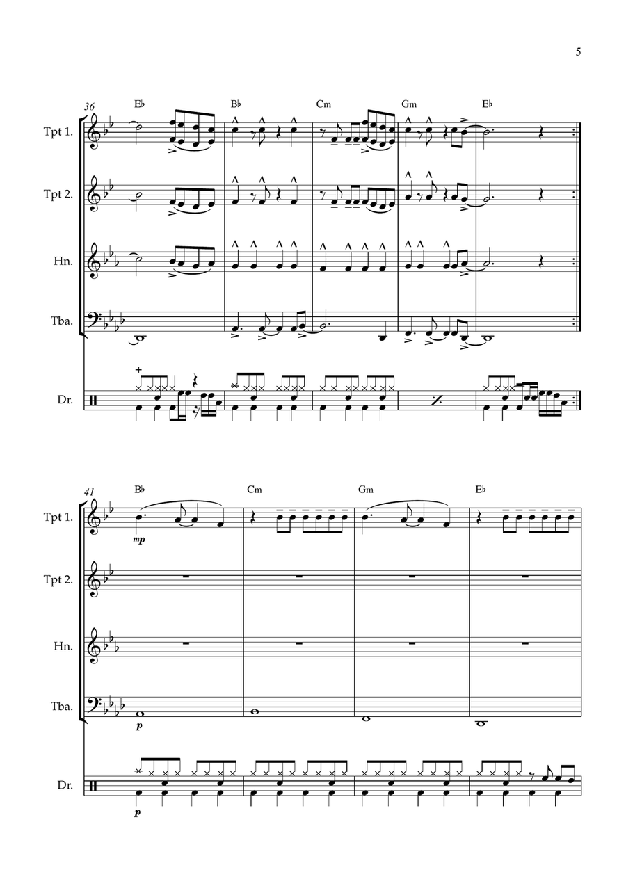 Firework Brass Quartet scores gallery preview page 5