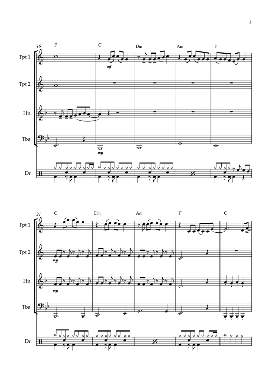 Firework Brass Quartet scores gallery preview page 3