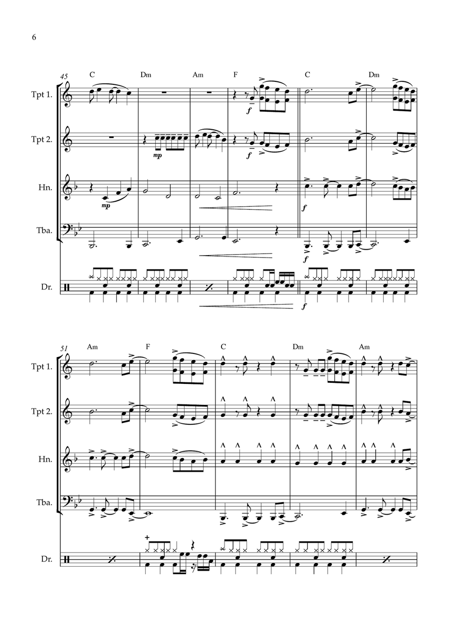 Firework Brass Quartet scores gallery preview page 6