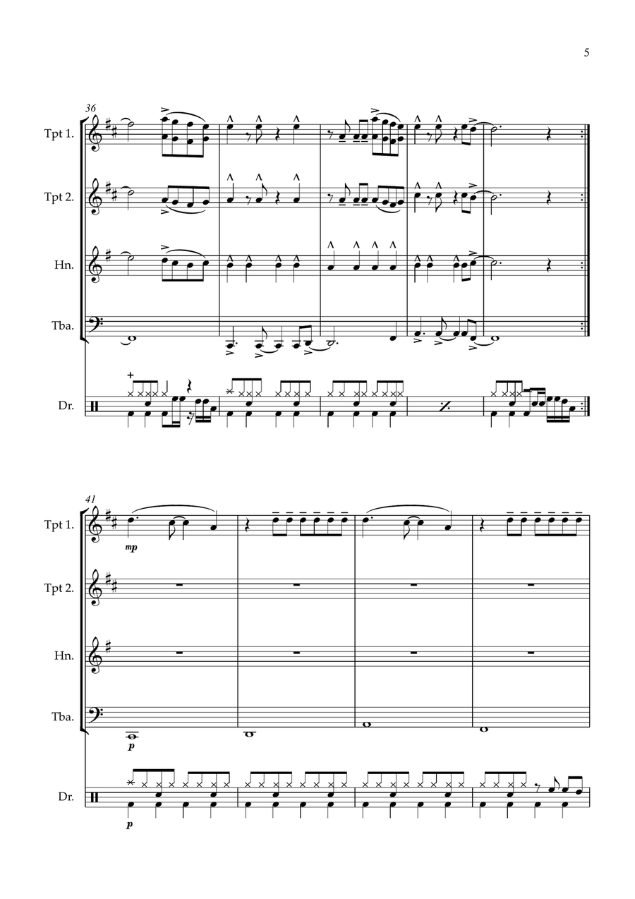 Firework Brass Quartet scores gallery preview page 5