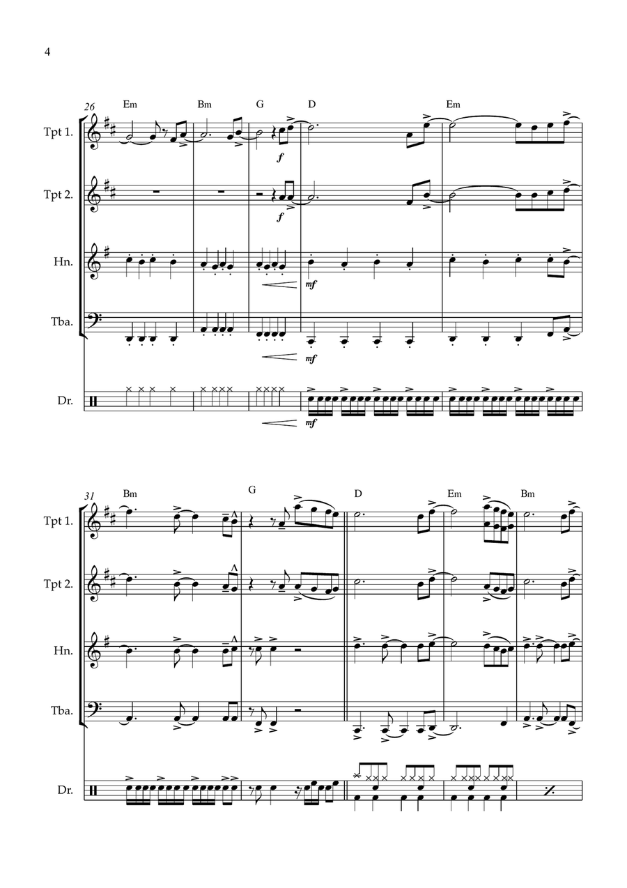 Firework Brass Quartet scores gallery preview page 4