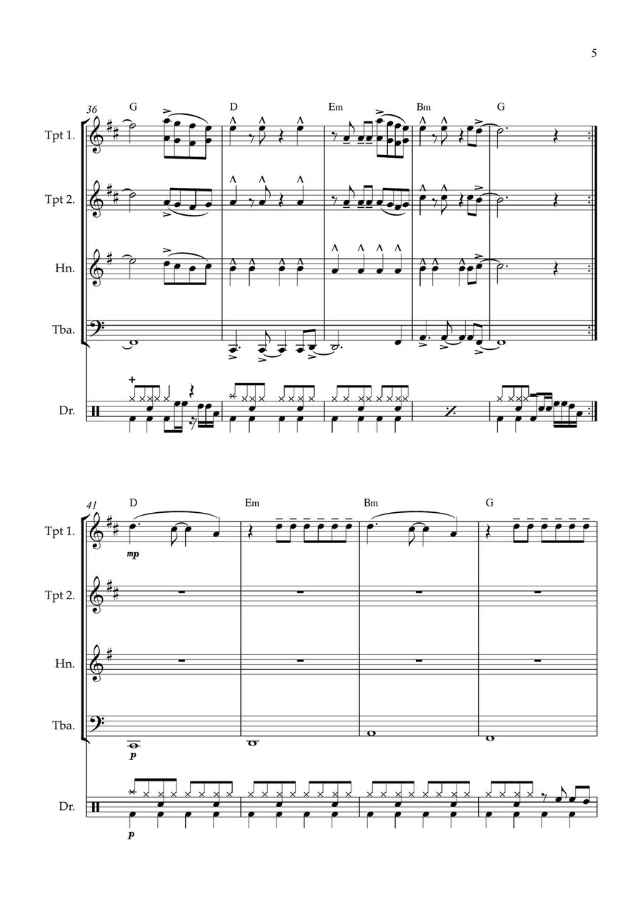 Firework Brass Quartet scores gallery preview page 5