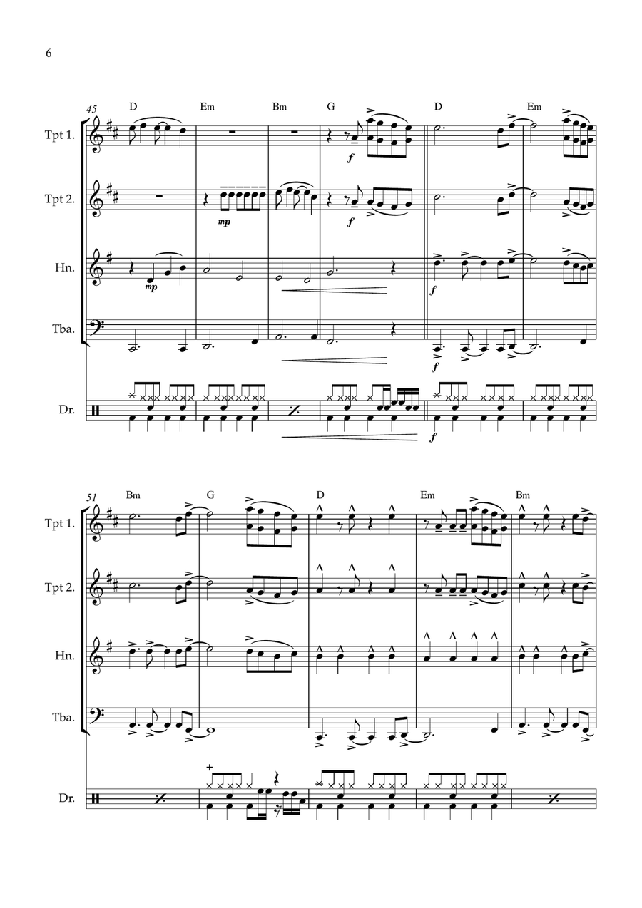 Firework Brass Quartet scores gallery preview page 6