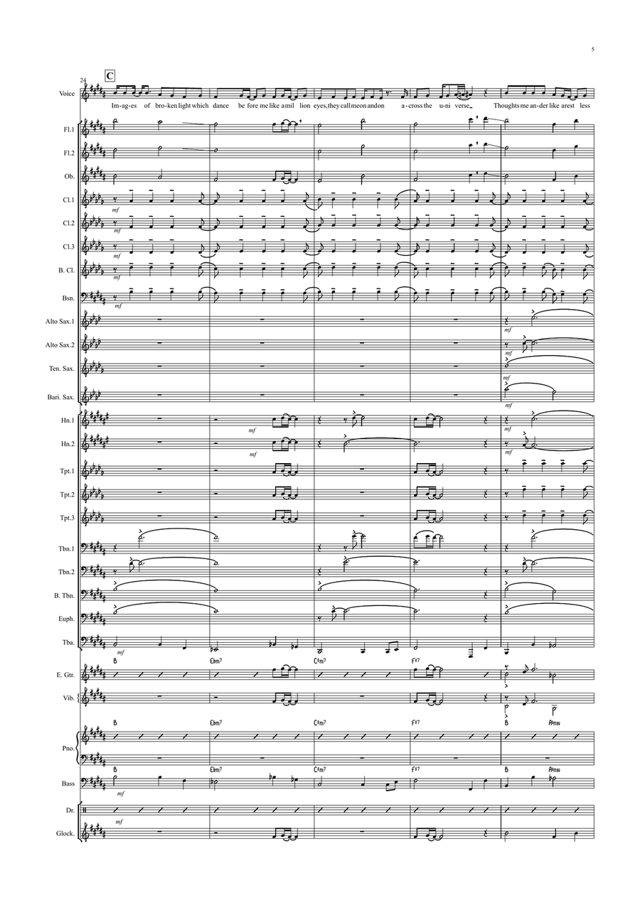 Across The Universe Across The Universe Concert Band scores gallery preview page 5